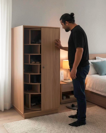 Rotating Shoe Cabinet Organizer - Stylish & Space-Saving Design
